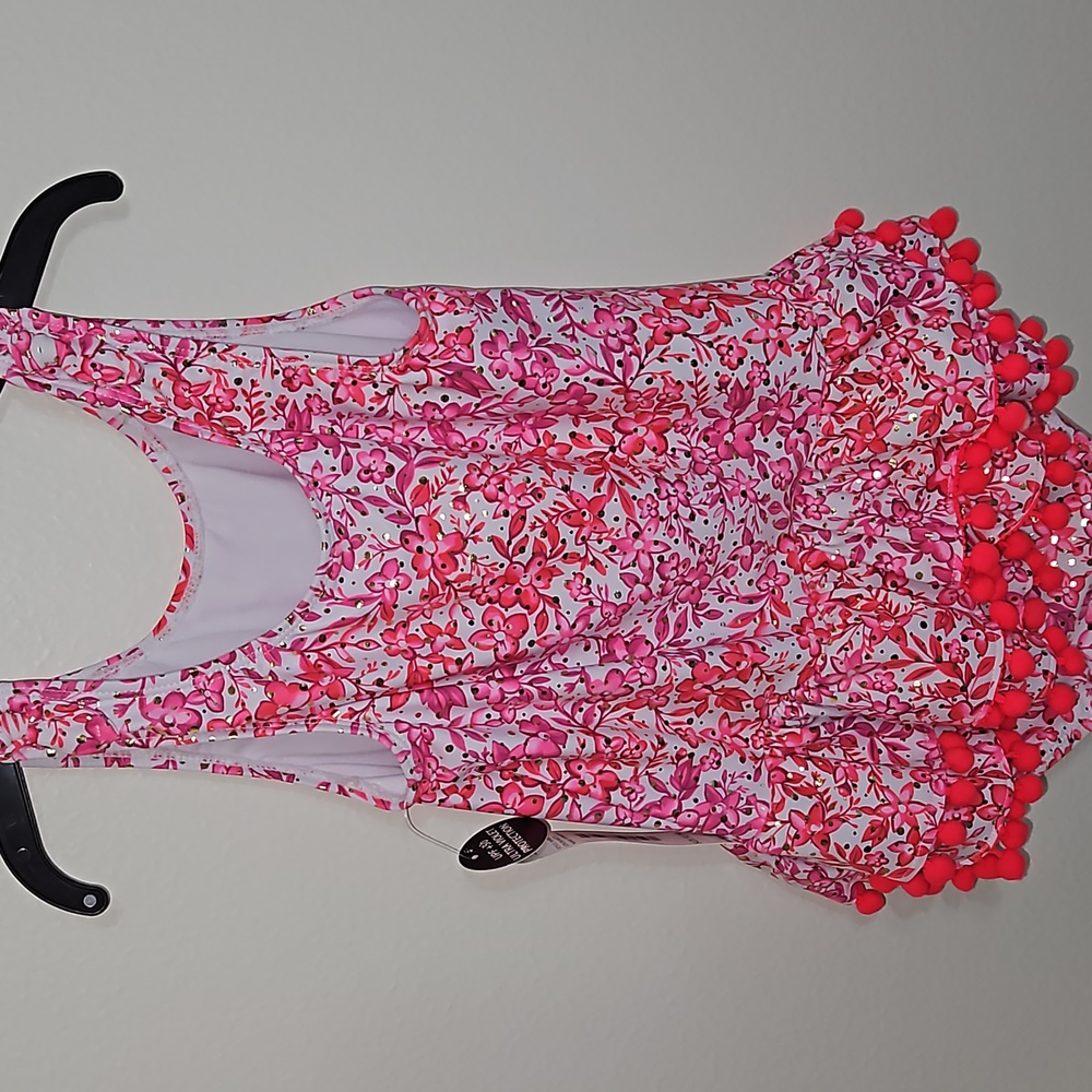 Nicole by Nicole Miller Pink Floral Kids Swim One Piece